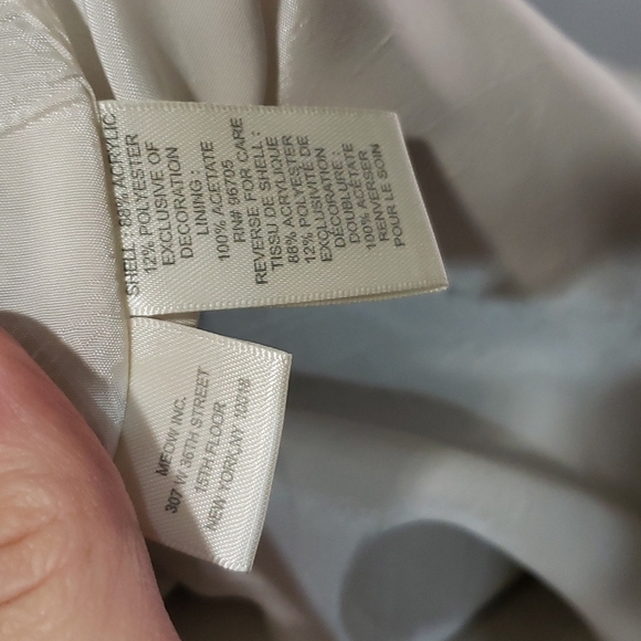 REBECCA TAYLOR Sleeveless Fitted Textured Tweed frayed waist mid with pockets! - Picture 9 of 10